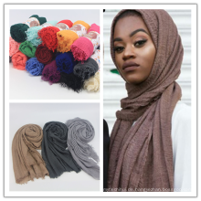 Qualitätsmoslimschal-Frauen hijab Normallack-Rayonbaumwollwindung hijab Schal